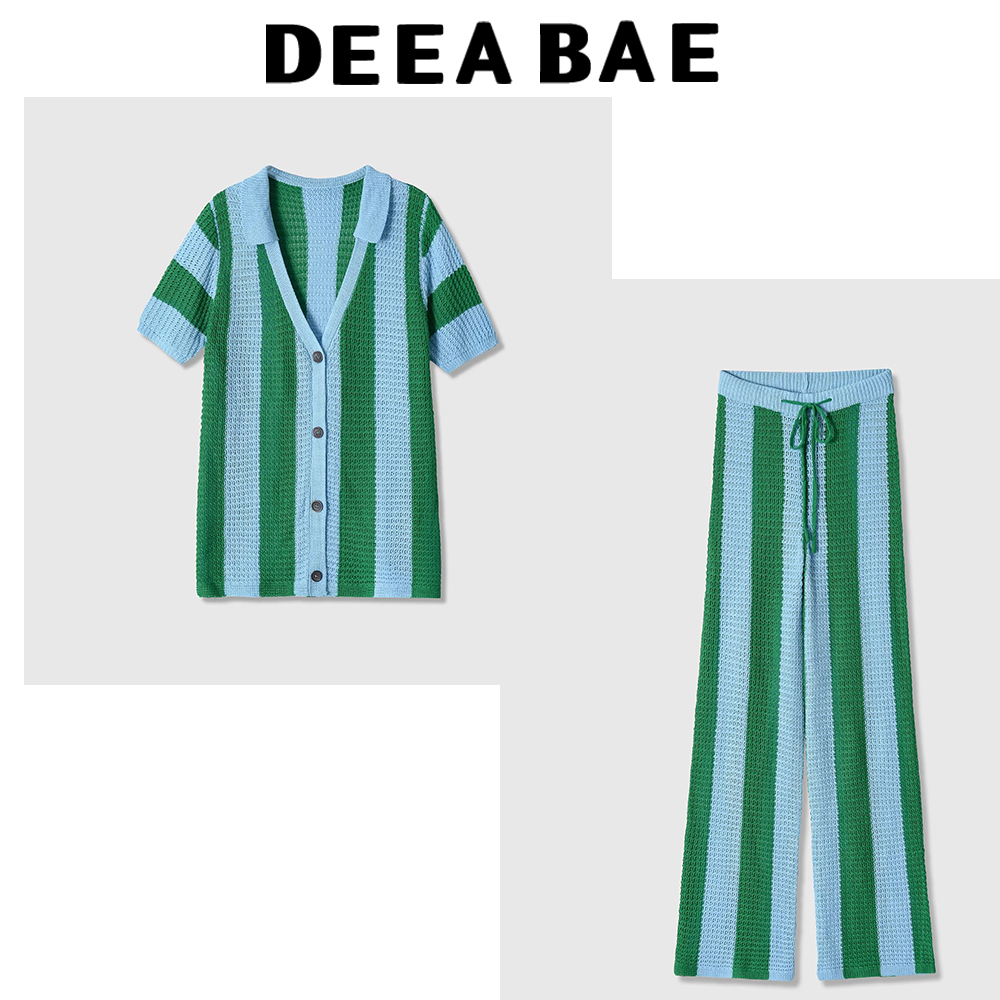 Polo Shirt Slim - DEEABAE Conjunto de pantalones rectos de