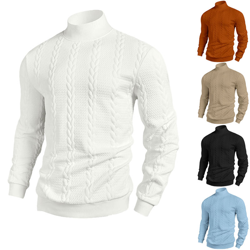 Mens Fashion Mullet - 2025 Otoño/Invierno nuevo suéter de cuello