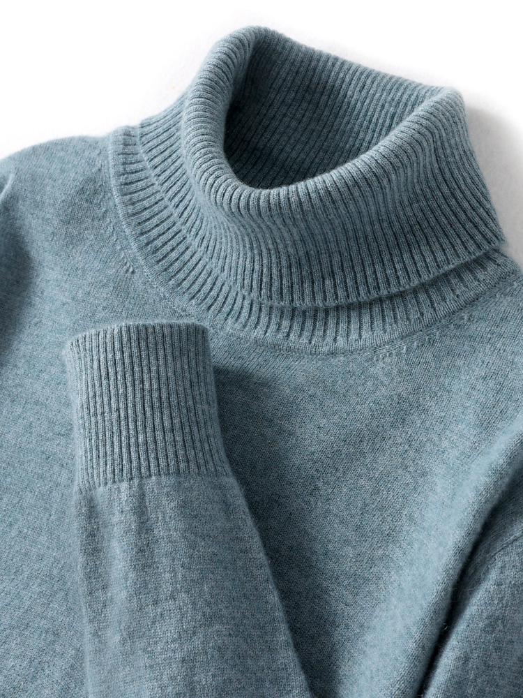 Turtleneck Sweater Men - Otoño Invierno hombres jersey de cuello