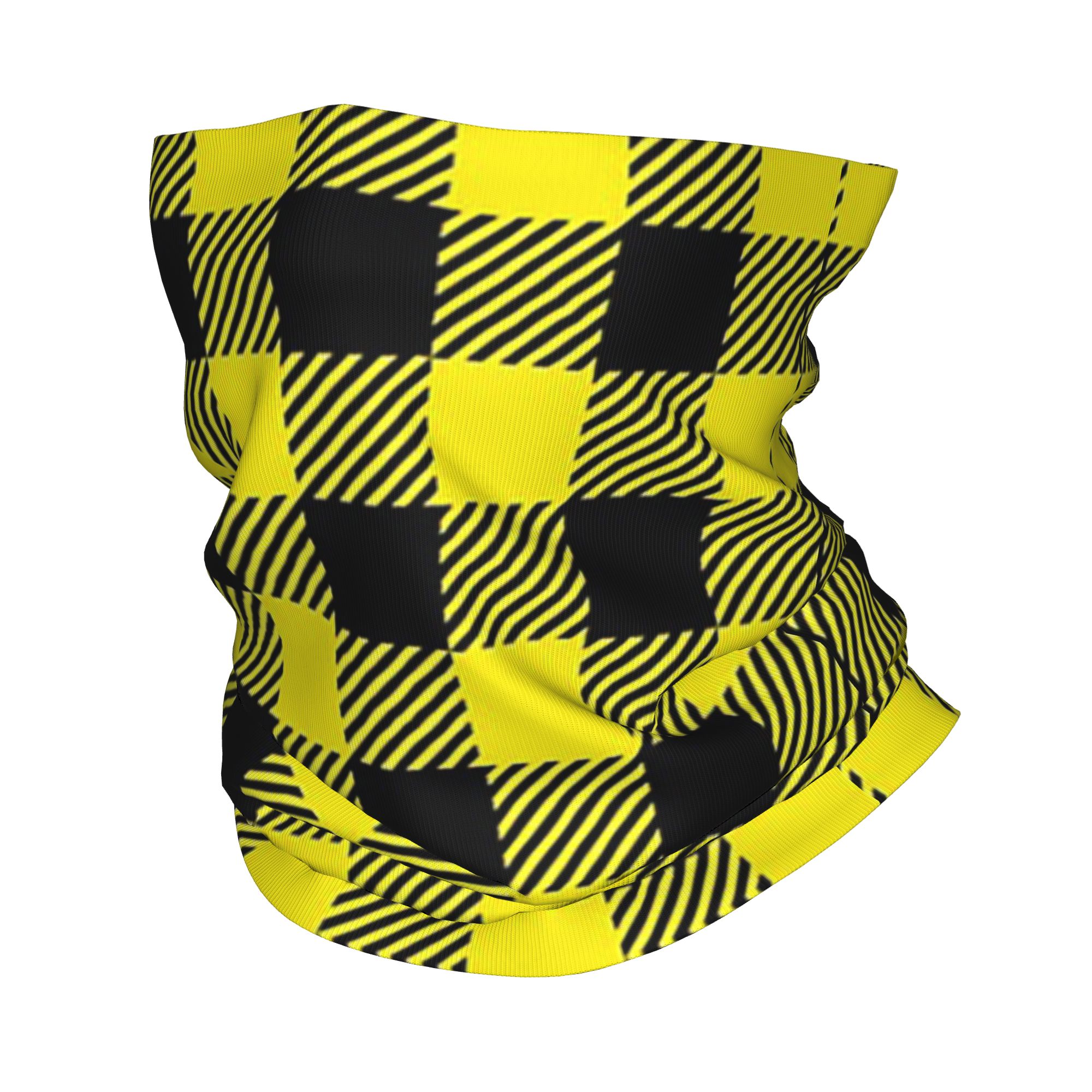 Yellow Men'S Fashion - Pañuelo multifuncional con estampado de cuadros