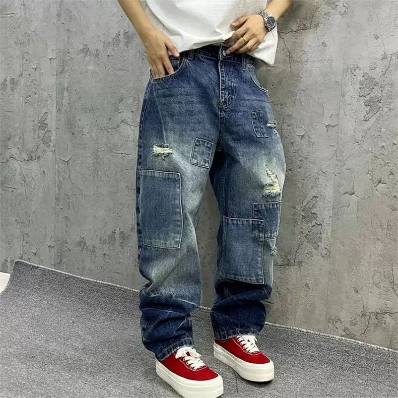 Men'S Fashion With Baggy Jeans - Pantalones Vaqueros de Marca con Estilo
