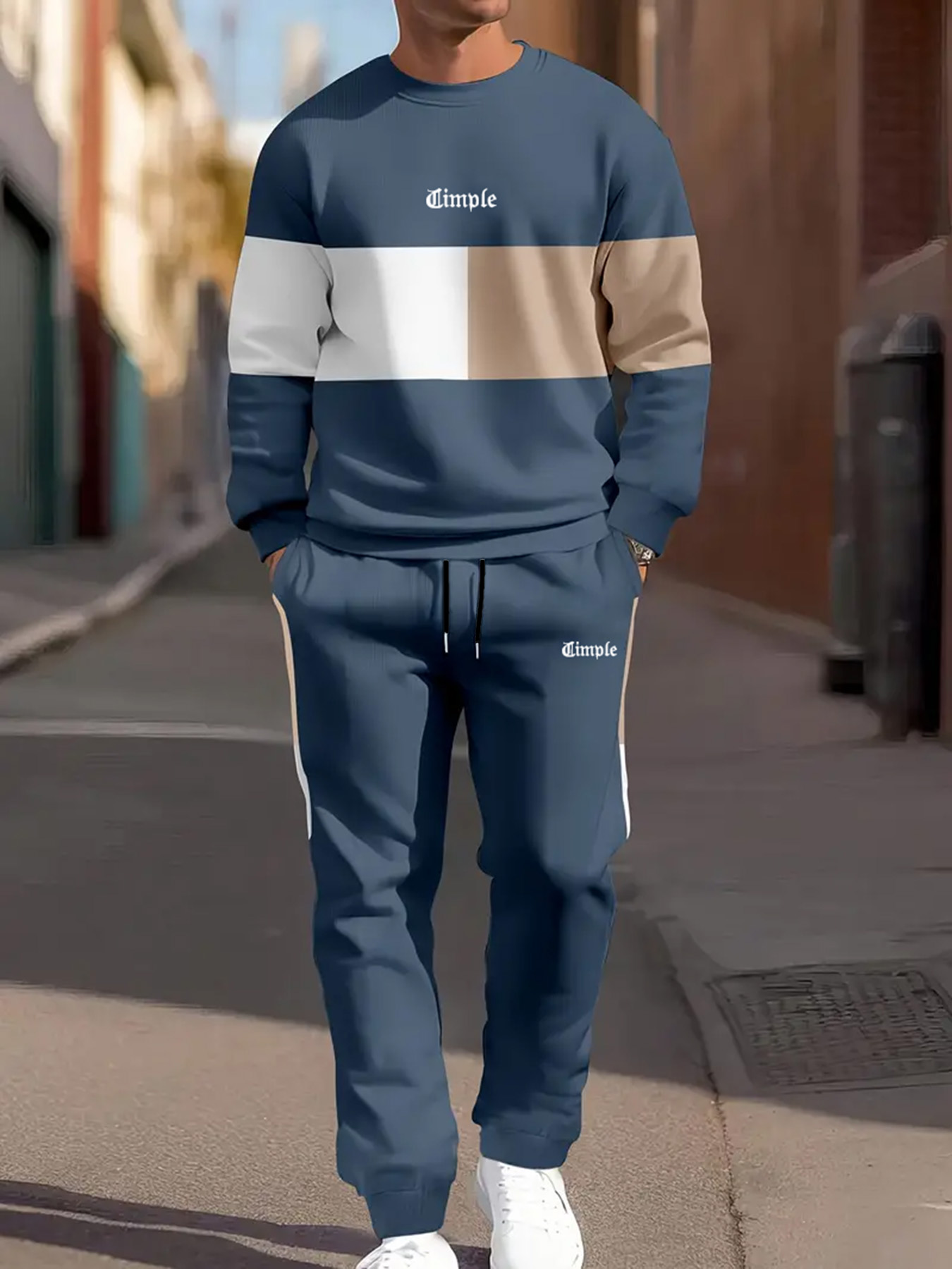 Jogger Sweatpants Men - Conjunto informal de dos piezas para