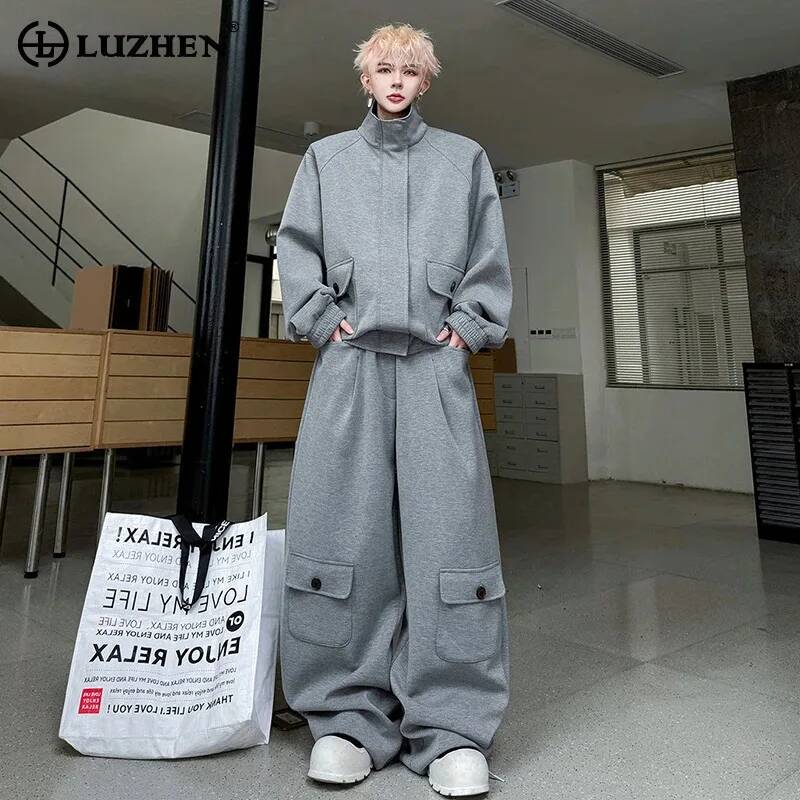 Men'S Fashion Color - Conjunto de Dos Piezas LUZHEN, Chaqueta