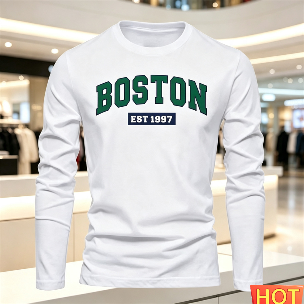 Men'S Tops Fashion - Camiseta de manga larga para hombre,