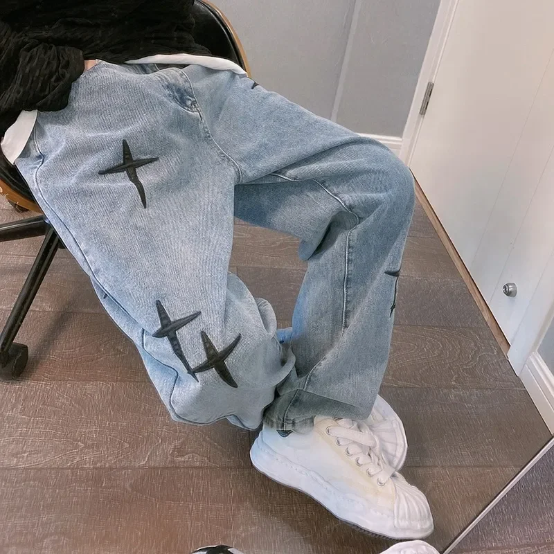 Men'S Fashion With Baggy Jeans - Pantalones vaqueros Cargo de pierna ancha