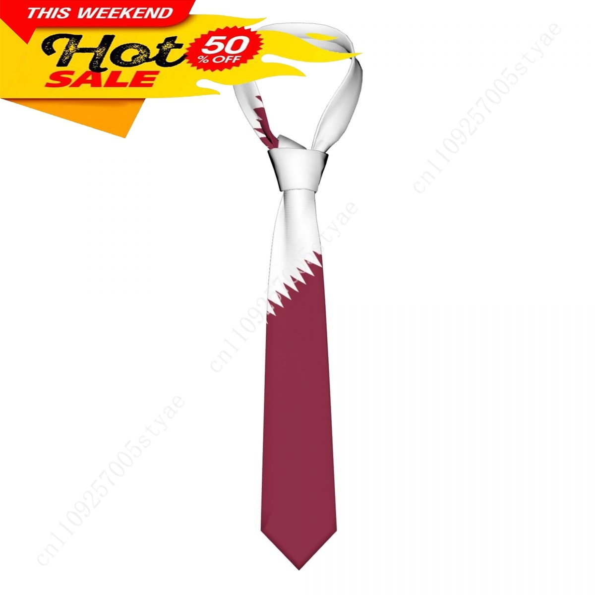 Men'S Fashion Qatar - Corbata con Emblema de la Bandera