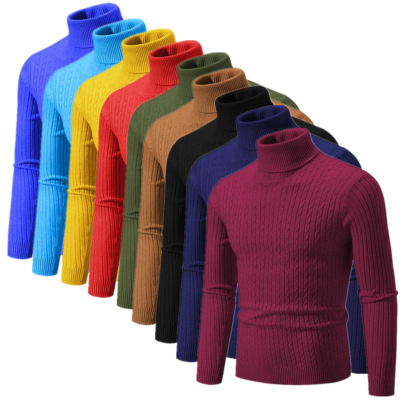 Turtleneck Sweater Men - 2025 nuevos hombres suéter de cuello