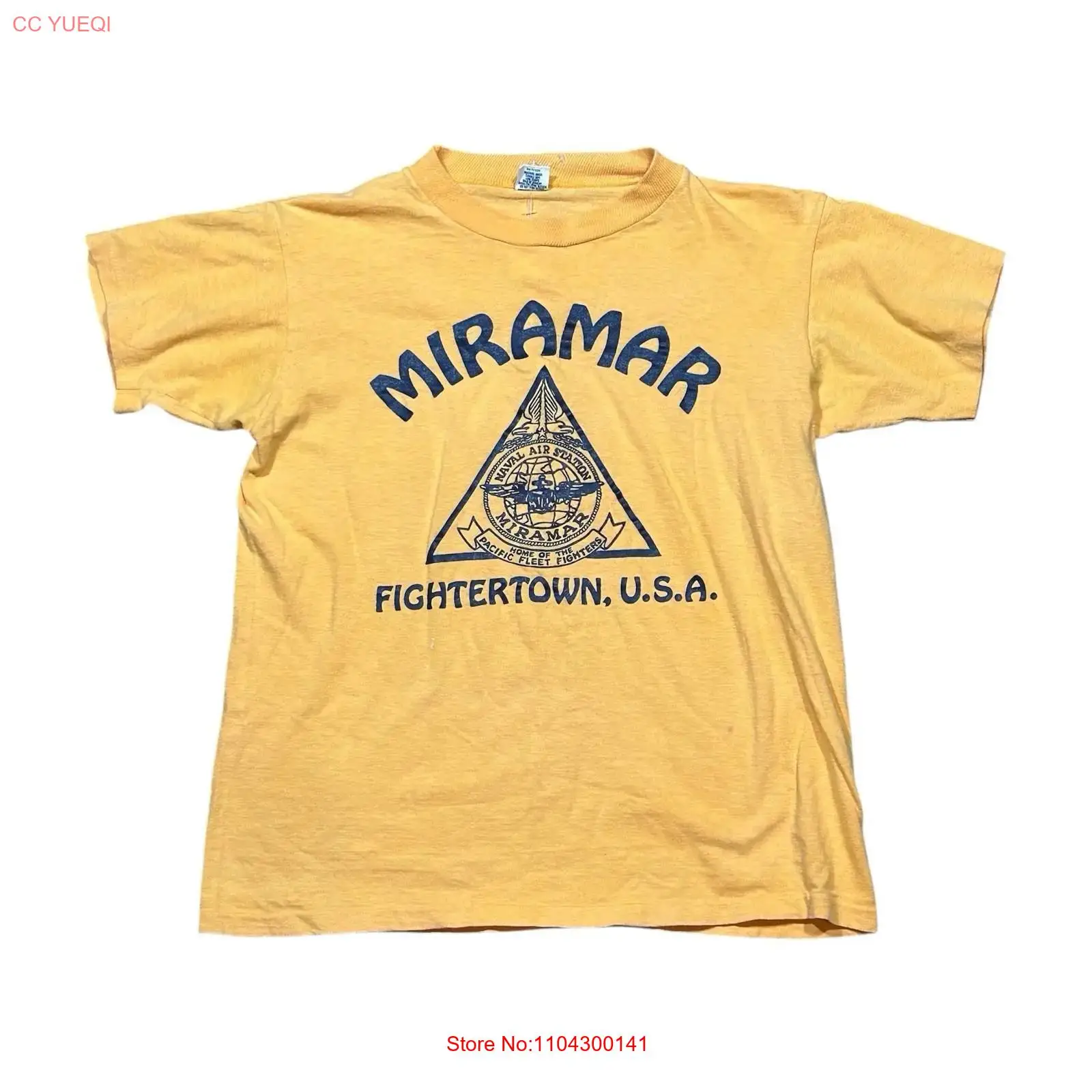 Yellow Men'S Fashion - Camiseta amarilla VTG 80s Miramar Fightertown