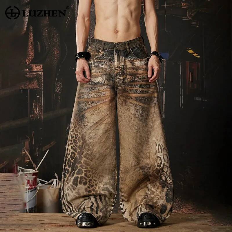 Men'S Fashion With Baggy Jeans - LUZHEN 2026 Nuevos Jeans Casuales de