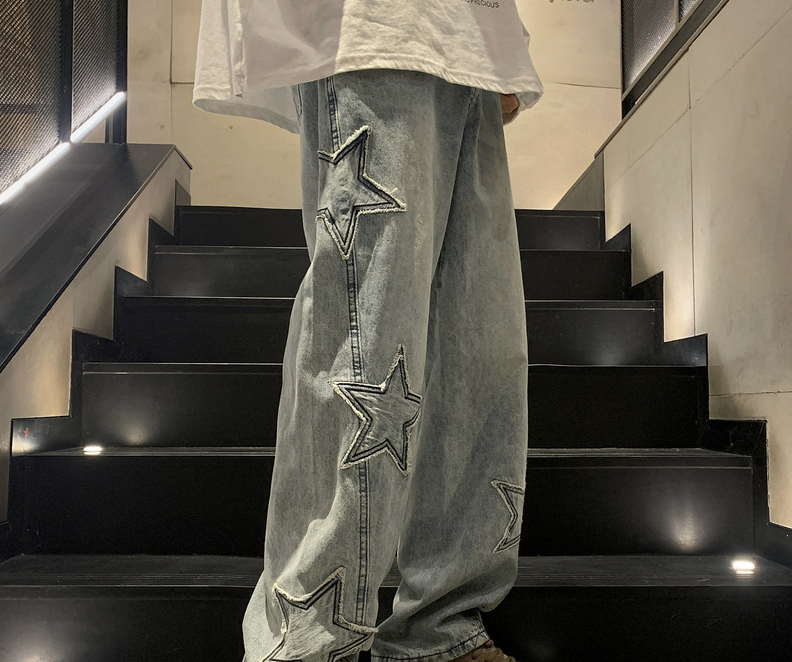 Men'S Fashion With Baggy Jeans - Nueva moda, pantalones vaqueros de estrella