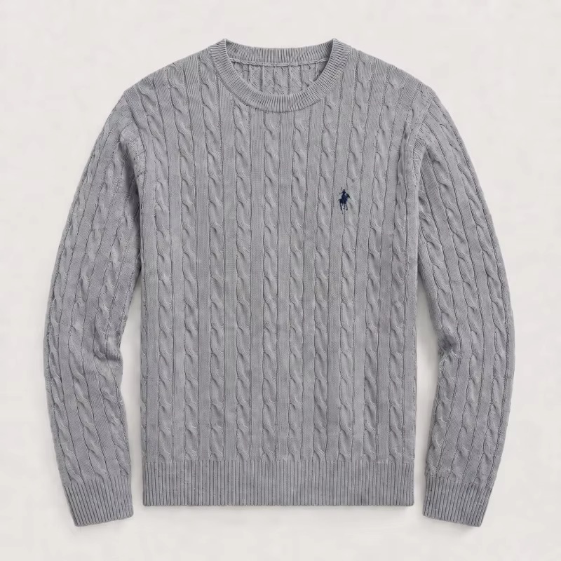 Mens Fashion Mullet - Suéter bordado de pony jacquard de