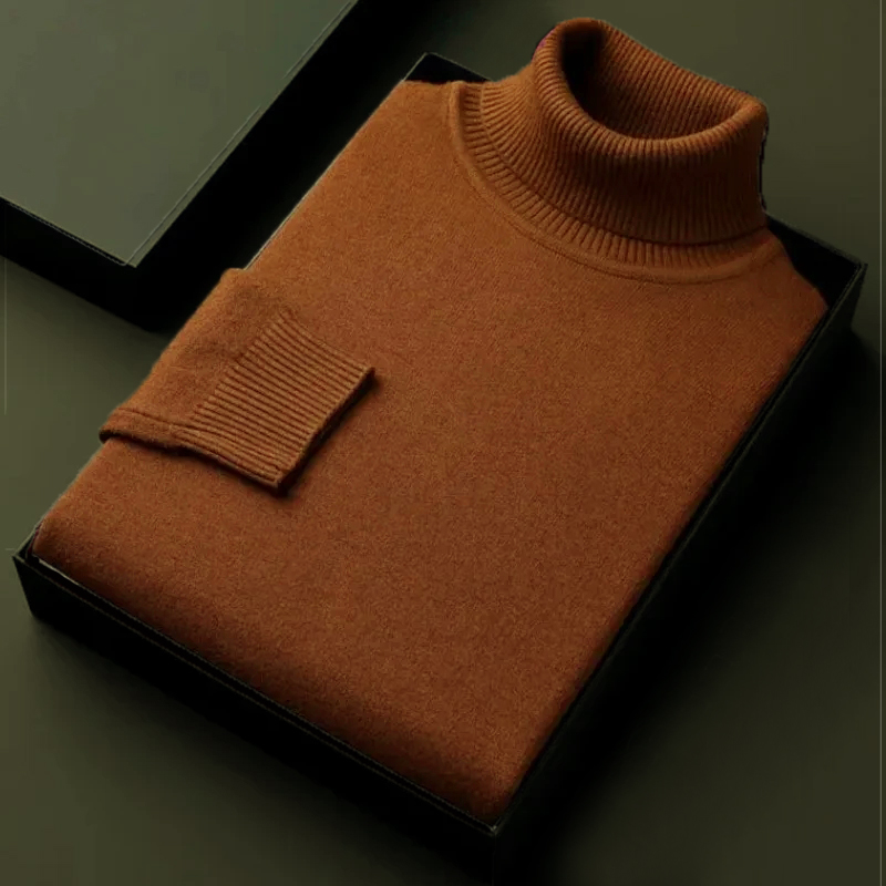 Otoño para hombre de alta cali - Turtleneck Sweater Men reseña y precio