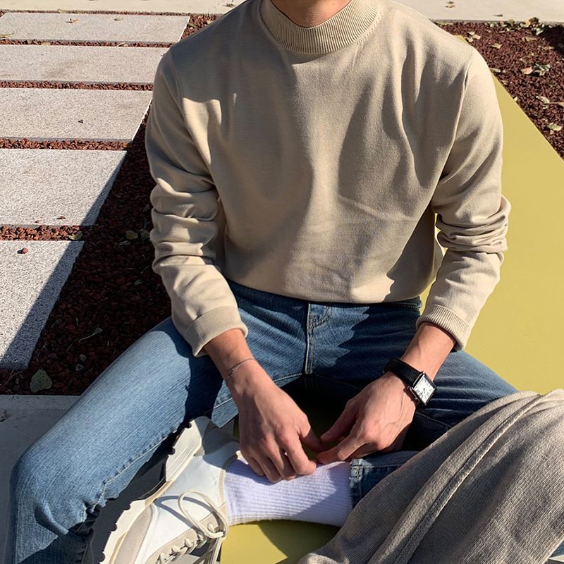 Suéter de medio cuello alto pa - Turtleneck Sweater Men reseña y precio