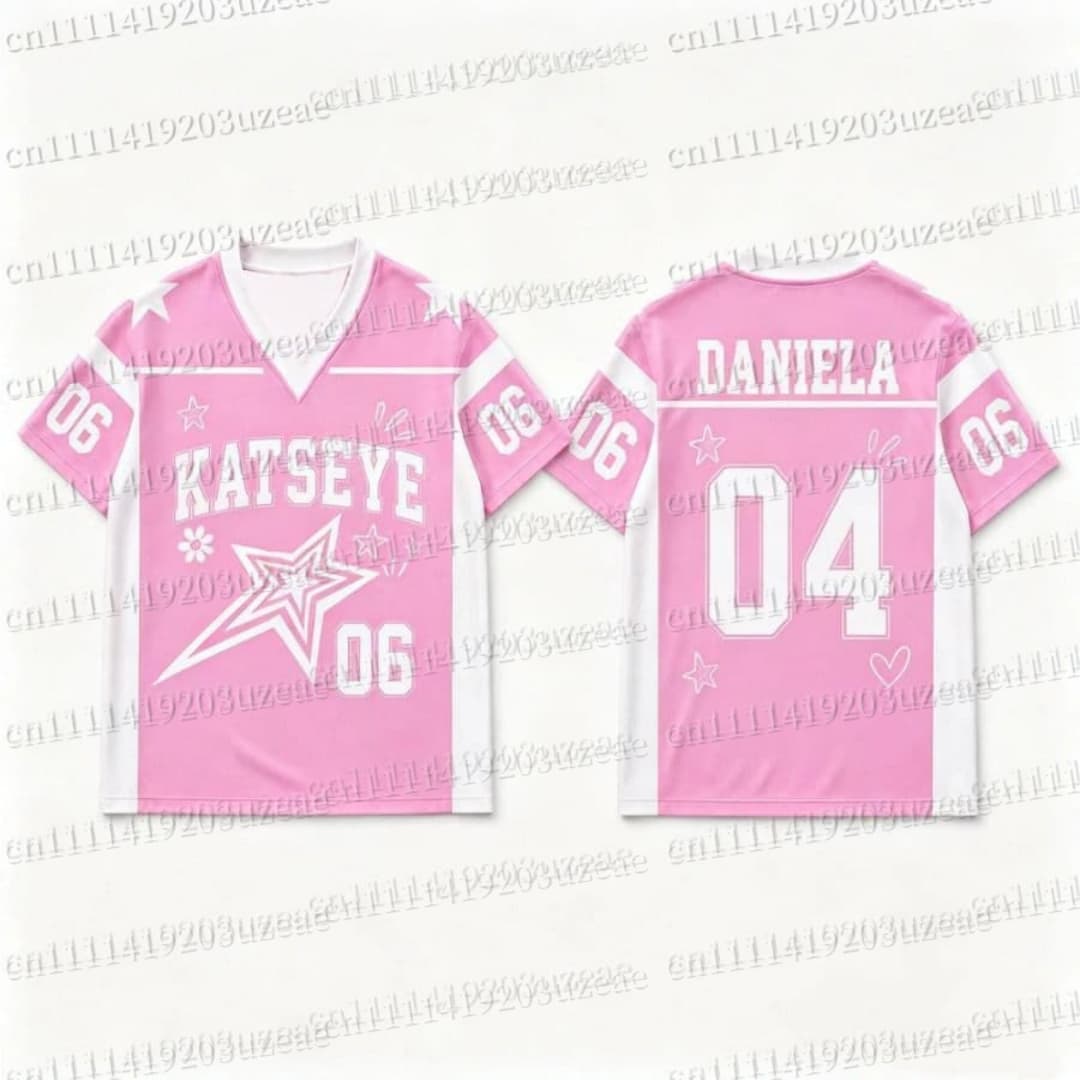 Camiseta KATSEYE con Estampado - Men'S Fashion Pink Shirt reseña y precio