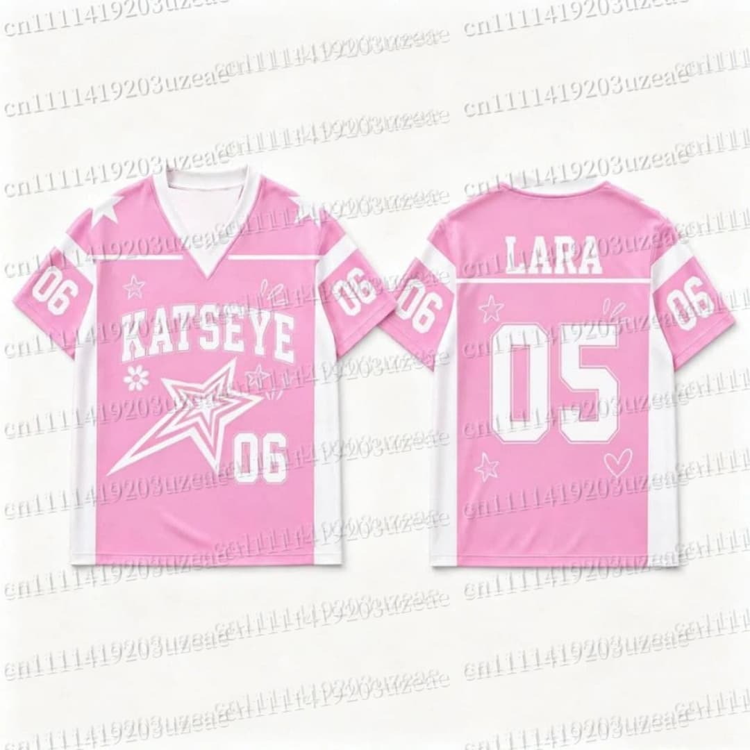 Camiseta KATSEYE con Estampado - Men'S Fashion Pink Shirt reseña y precio