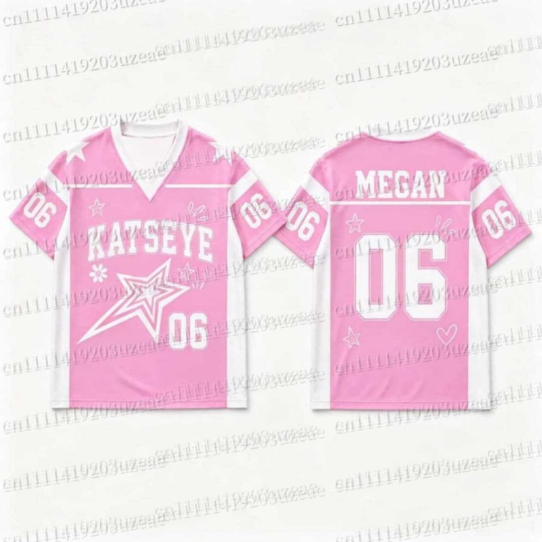 Camiseta KATSEYE con Estampado - Men'S Fashion Pink Shirt reseña y precio