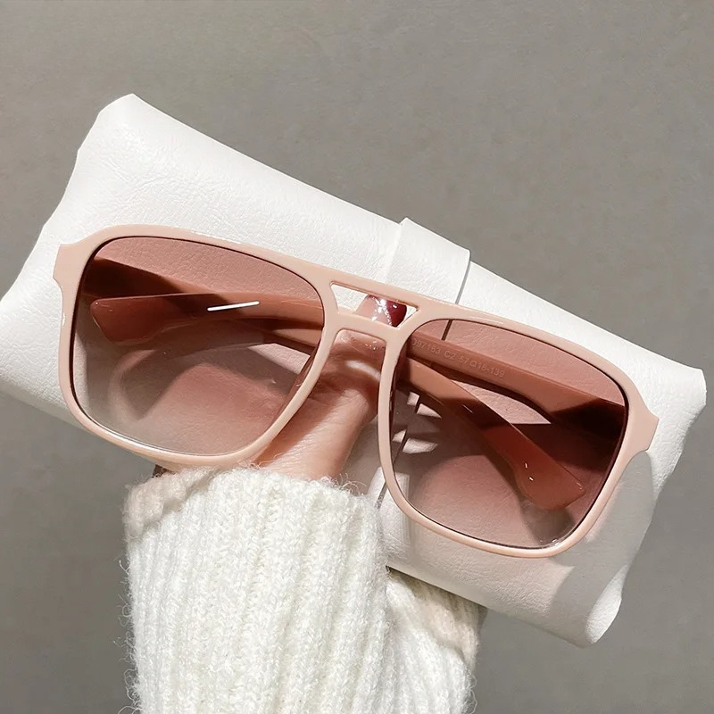 Gafas de Sol Cuadradas con Dob - Yellow Men'S Fashion reseña y precio
