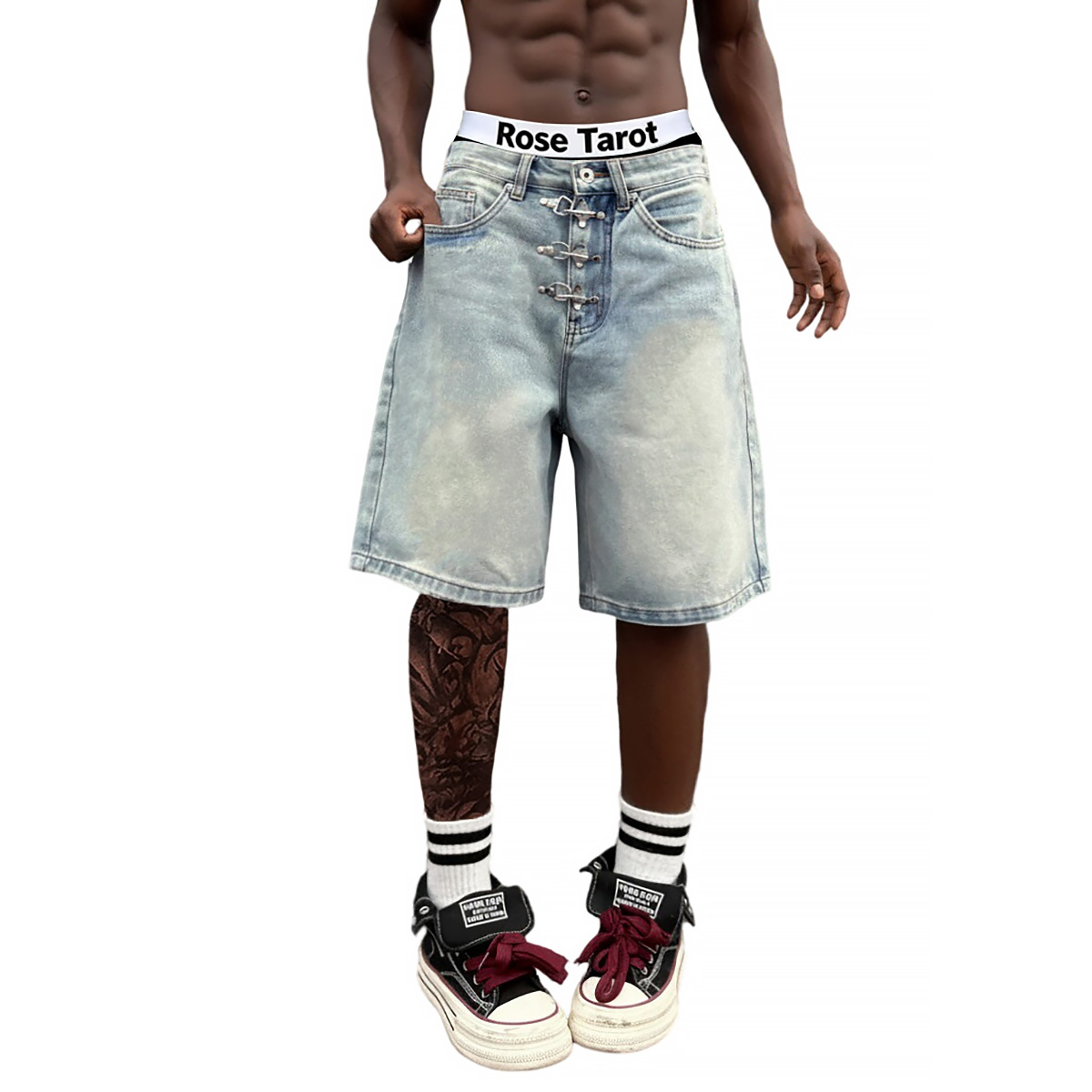 Pantalones Cortos de Mezclilla - Men'S Fashion With Baggy Jeans reseña y precio