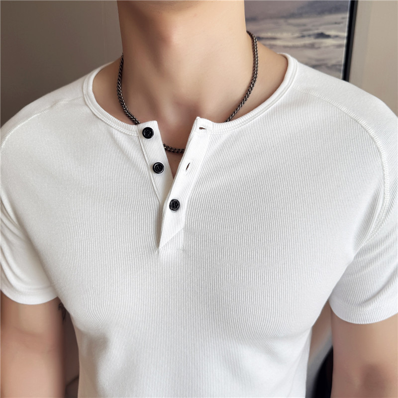 Camiseta Henley Ajustada para  - Muscle Tee Workout reseña y precio