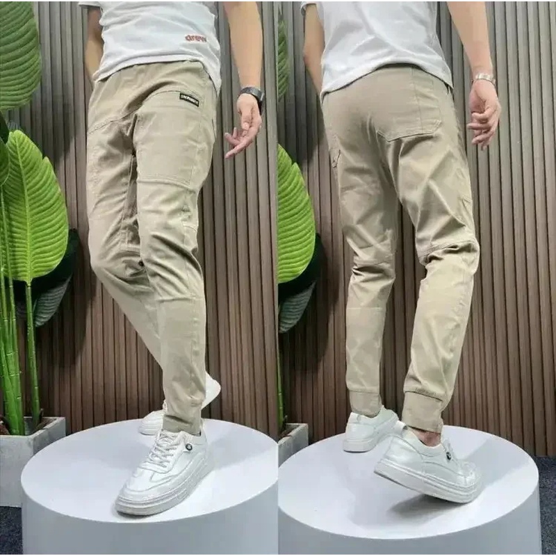 Pantalones Cargo Ajustados de  - Jogger Sweatpants Men reseña y precio