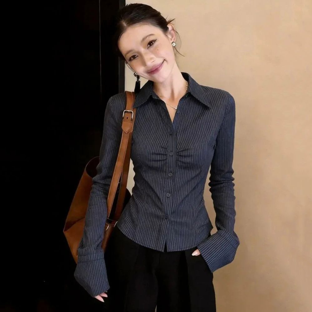 Blusa de Manga Larga a Rayas A - Polo Shirt Slim reseña y precio