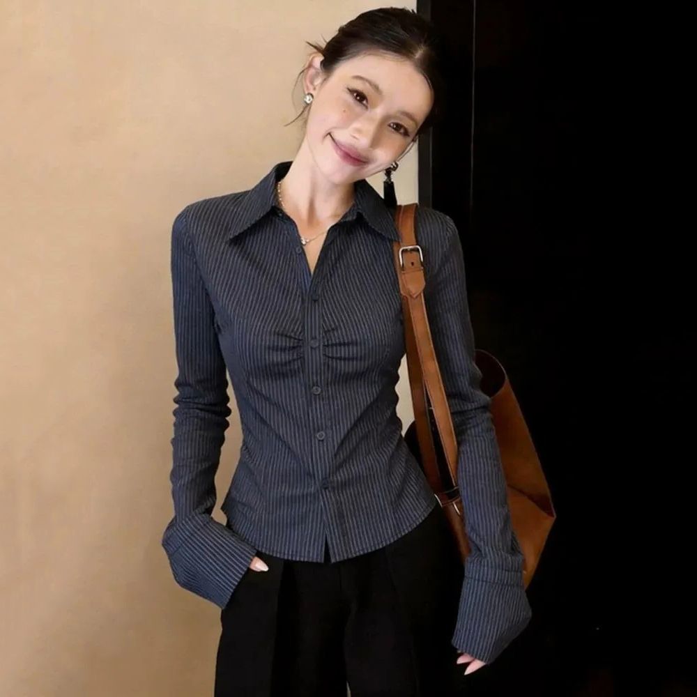 Blusa de Manga Larga a Rayas A - Polo Shirt Slim reseña y precio
