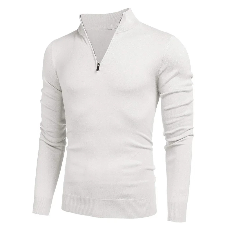 Otoño hombres cuello alto ropa - Turtleneck Sweater Men reseña y precio