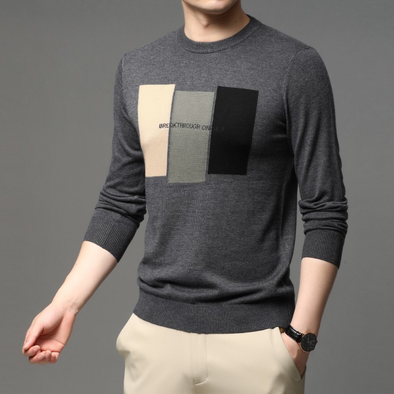 Suéter de punto jacquard de mo - Mens Fashion Mullet reseña y precio