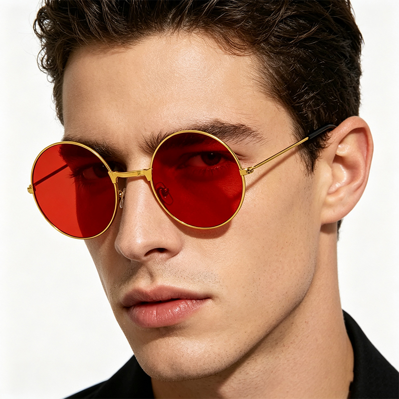 Gafas de sol clásicas con mont - Yellow Men'S Fashion reseña y precio