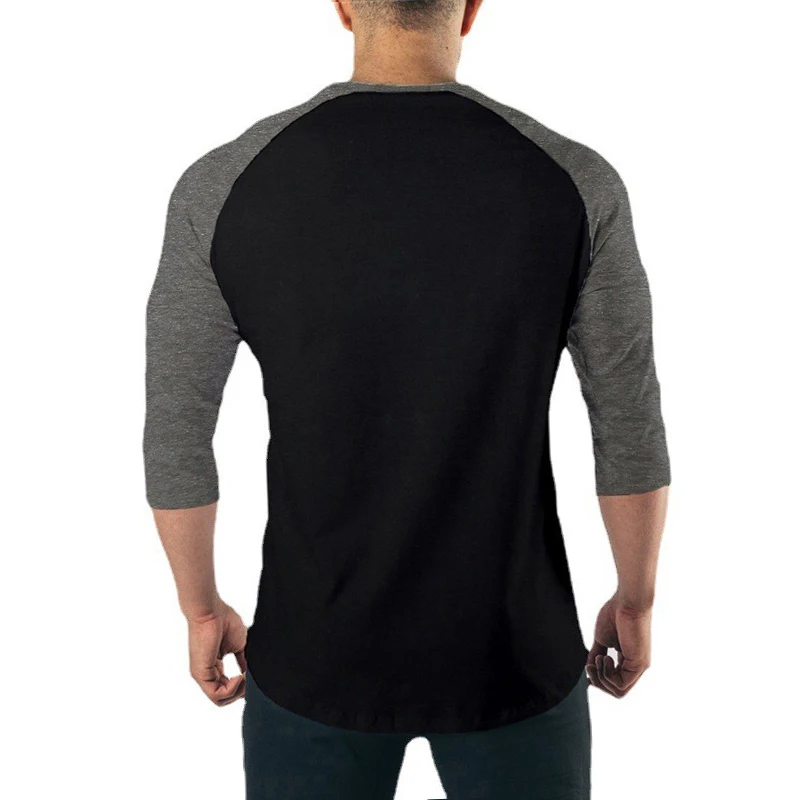 Camisa lisa de manga tres cuar - Muscle Tee Workout reseña y precio