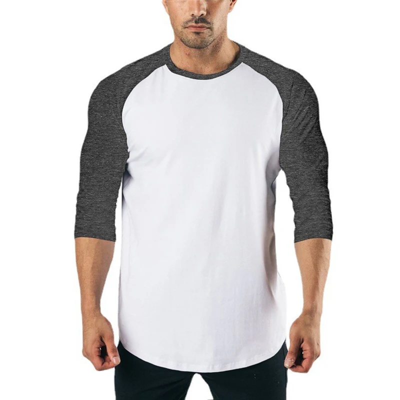 Camisa lisa de manga tres cuar - Muscle Tee Workout reseña y precio