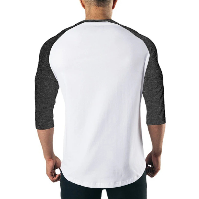 Camisa lisa de manga tres cuar - Muscle Tee Workout reseña y precio