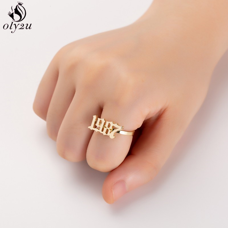 Oly2u Anillos personalizados c - Men'S Fashion Year 2000 reseña y precio