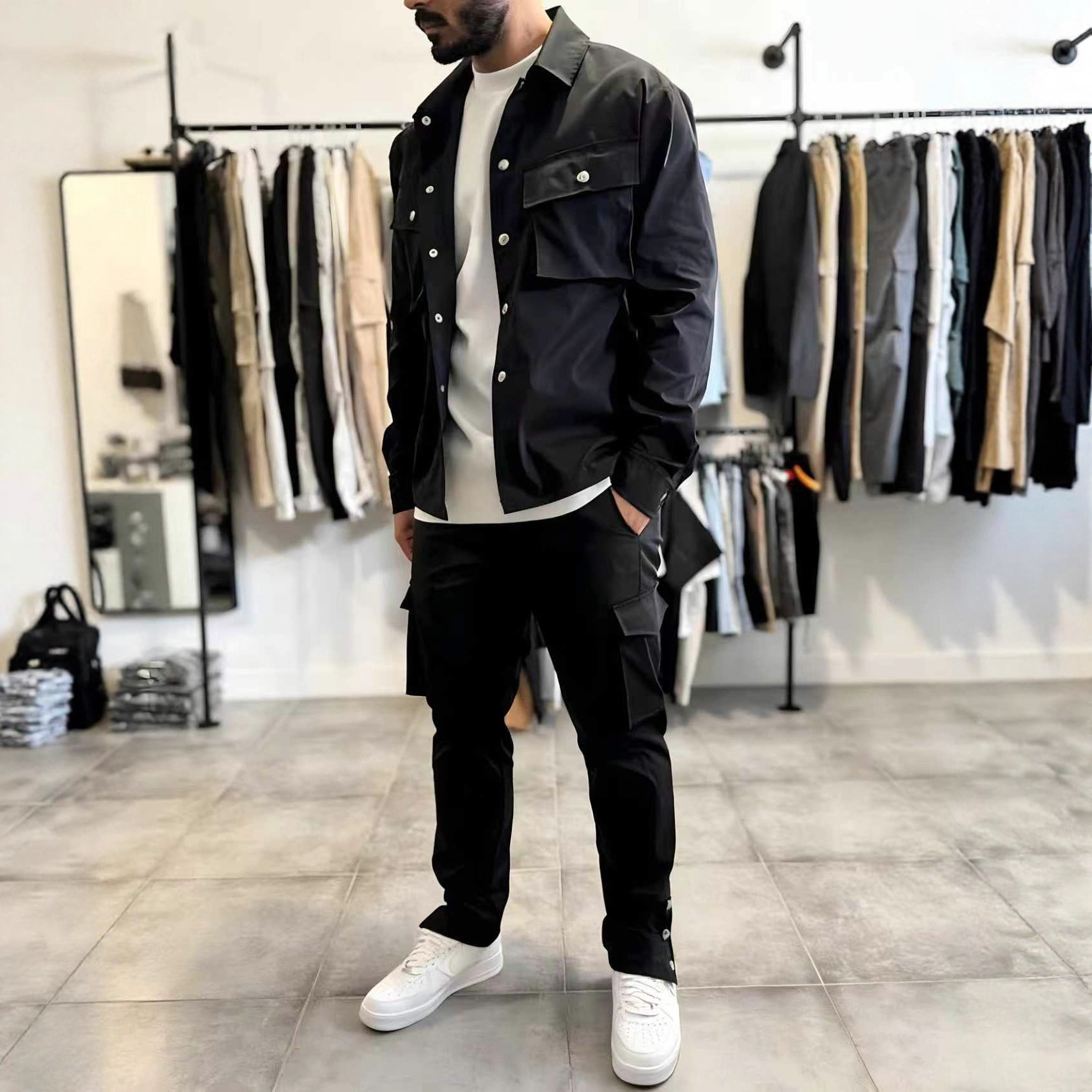 Conjunto de Pantalones y Chaqu - Jacket Mens Fashion reseña y precio