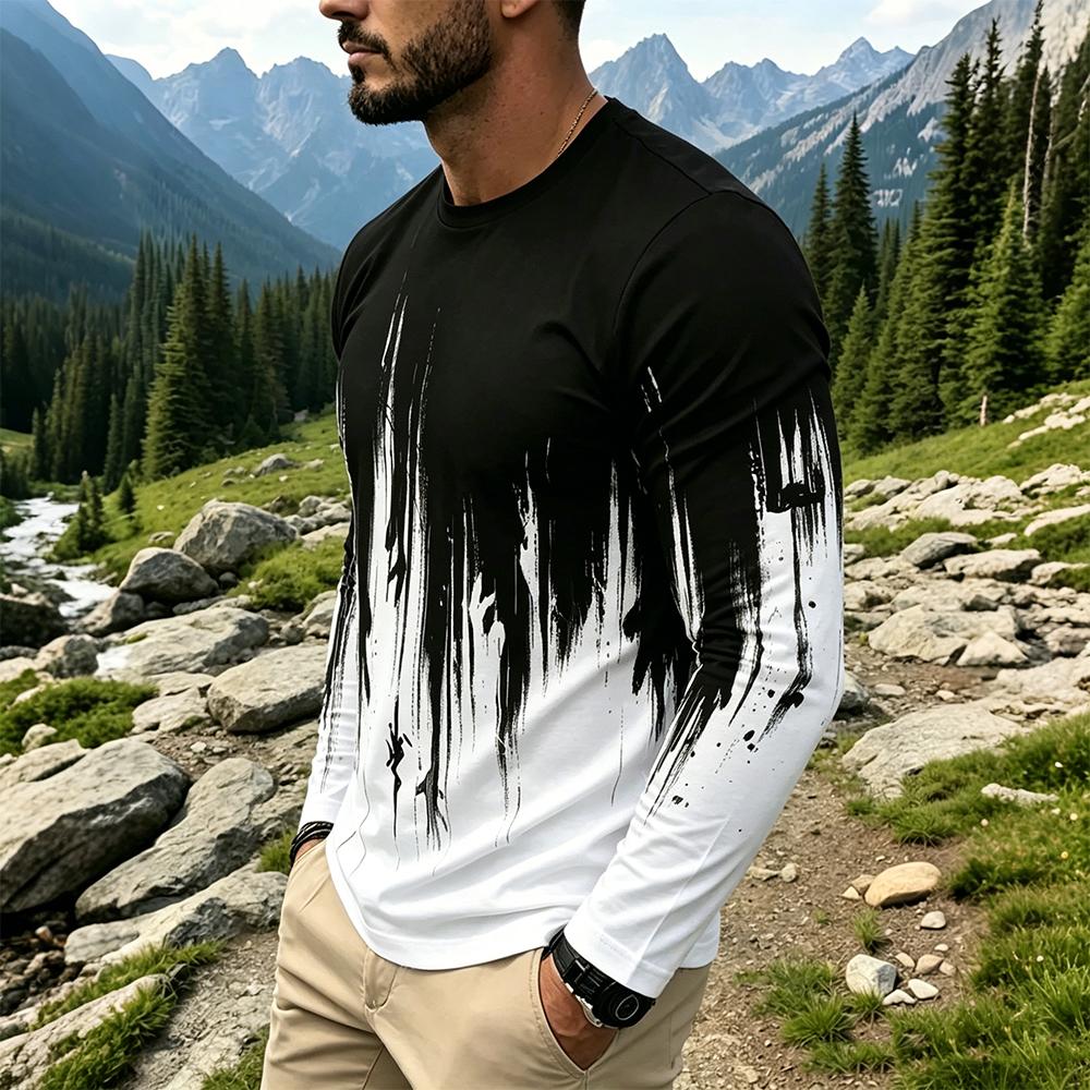 Camiseta de Manga Larga para H - Men'S Tops Fashion reseña y precio