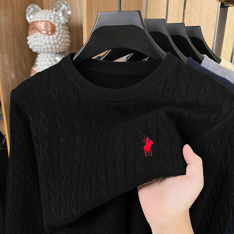 Suéter bordado de pony jacquar - Mens Fashion Mullet reseña y precio